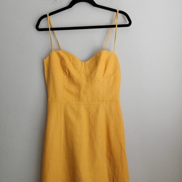 Reformation Nebraska Dress in Ochre size 8 NWT - Picture 5 of 10